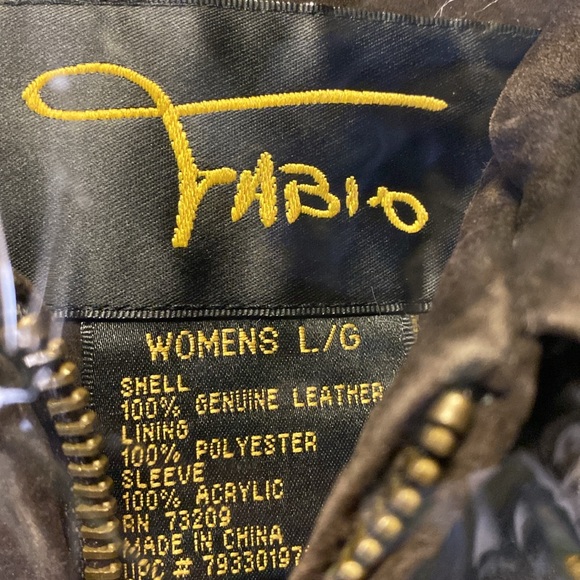 Fabio Chocolate Brown Full Zip Suede Leather & Knit Jacket Size Large - Picture 7 of 7